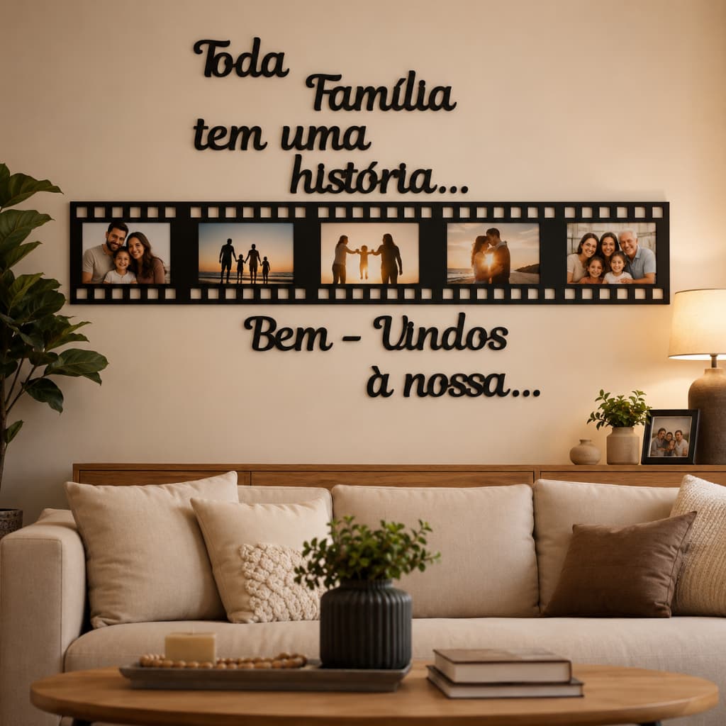 Decoração para Quarto Quadro Porta Retrato Família Enfeites para Sala