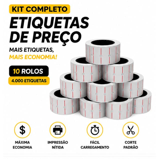 Etiqueta de Preço para Etiquetadora de preço 10 Jogo de Etiquetas de Preço Adesiva