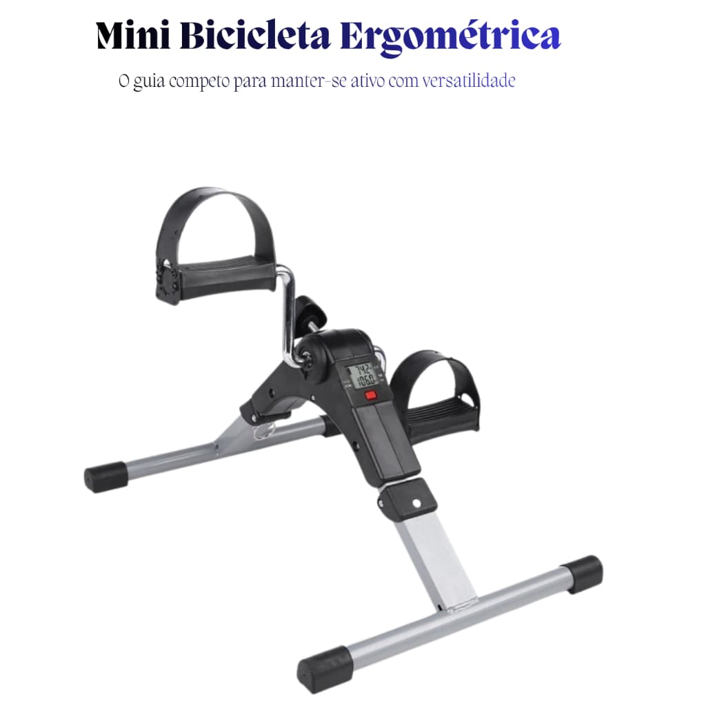 Mini Bicicleta Ergométrica Visor Cicloergonometro Fisioterapia Dobrável