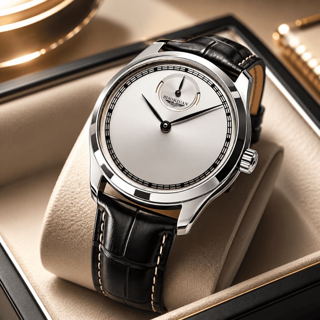 Relógio ORIGINAL BINLIHUAN Social e Elegante Quartzo Analógico Pulseira de Couro Luxo Business