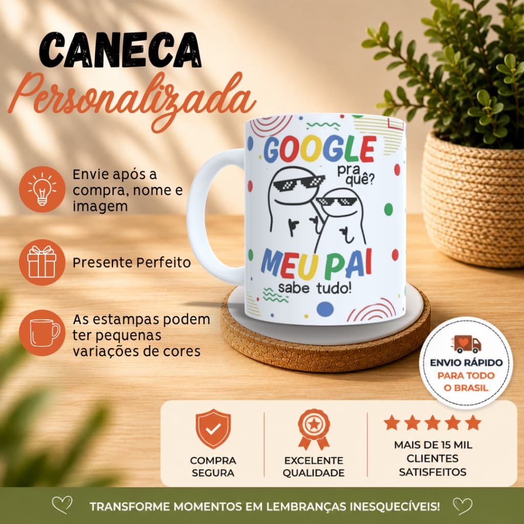 Caneca Personalizada Dia dos Pais Xícara Personalizada Dia dos Pais Caneca Google Pra Que Meu Pai
