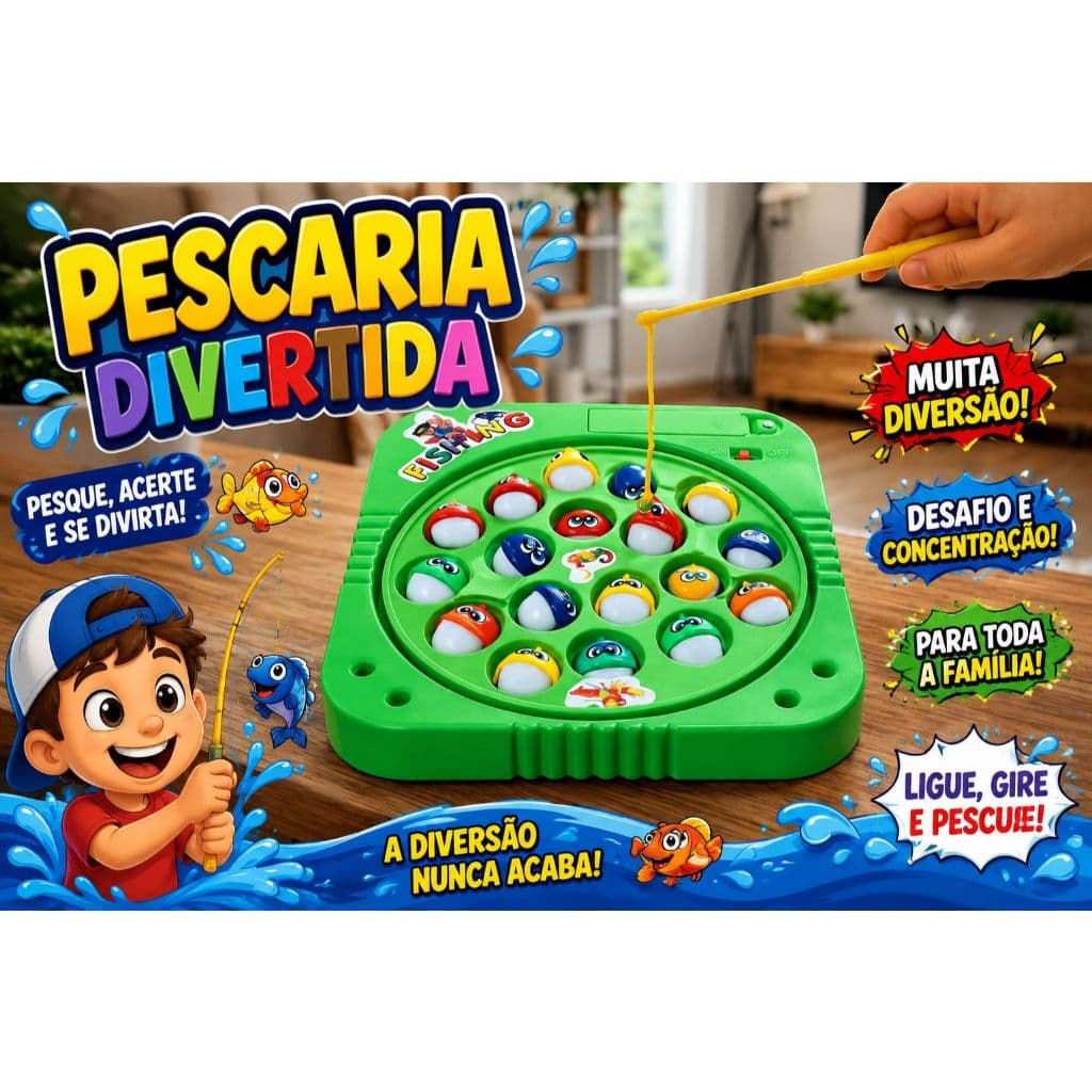 Brinquedo Pega Peixe pescaria criança