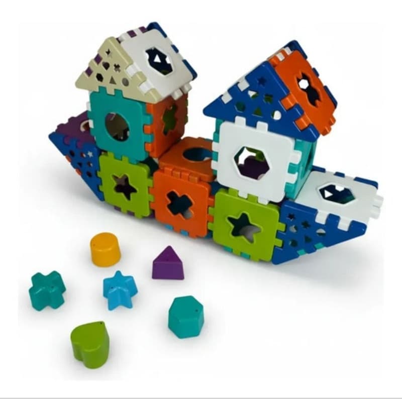 Kit Educativo Blocos Montar E Imaginar Kendy 82 Peças 82 Blocos