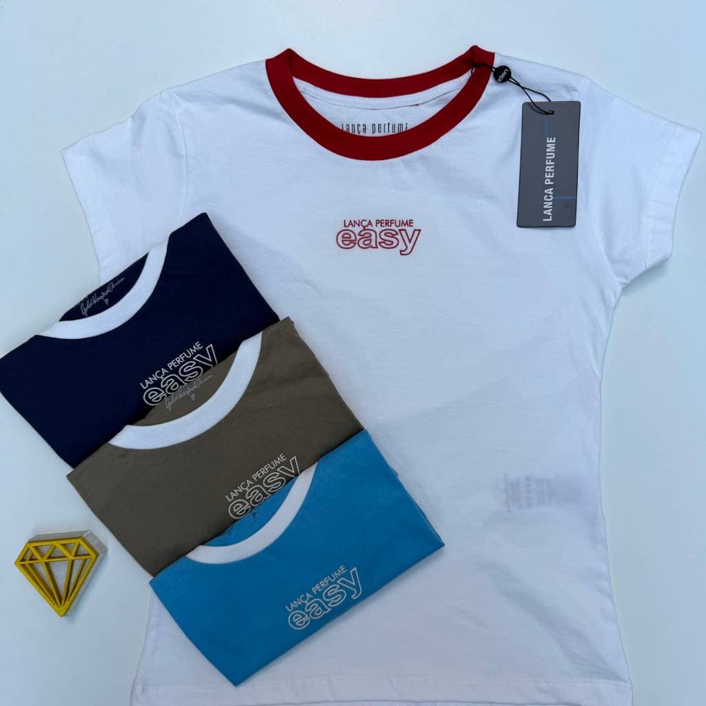 T-Shirt Feminina Lança Perfume Tecido Canelado Alta Gramatura
