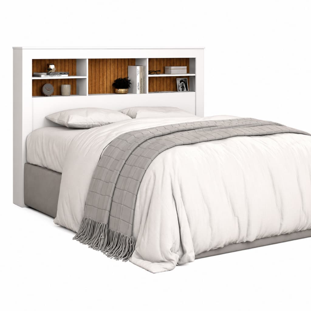 Cabeceira Cama Box Solteiro Elegance Vita Com Prateleira - Moderna e Elegante
