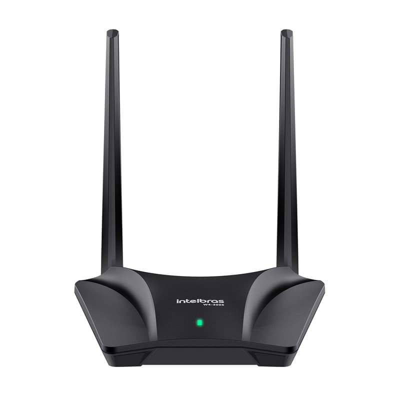 Roteador Wi-Force W4-300S Intelbras Wi-Fi 4 300Mbps 2 Antenas 4 Portas Fast IPv6 App Meu Wi-Fi