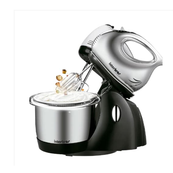 Batedeira Elétrica Interbras B20PY 2,3 Litros 350W 3 Velocidades 220V Preto/Inox