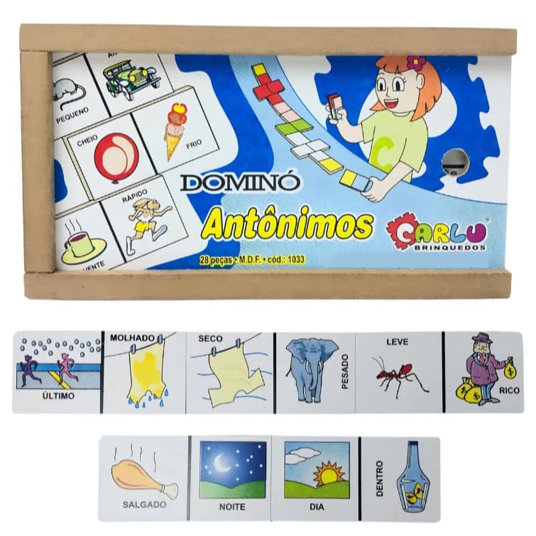 Jogo Dominó Brinquedo Pedagógico -- Carlu Brinquedos