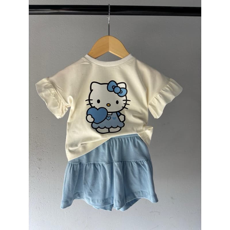 Conjunto infantil feminino, conjunto Hello Kitty, roupa infantil menina, conjunto saia infantil, look infantil feminino