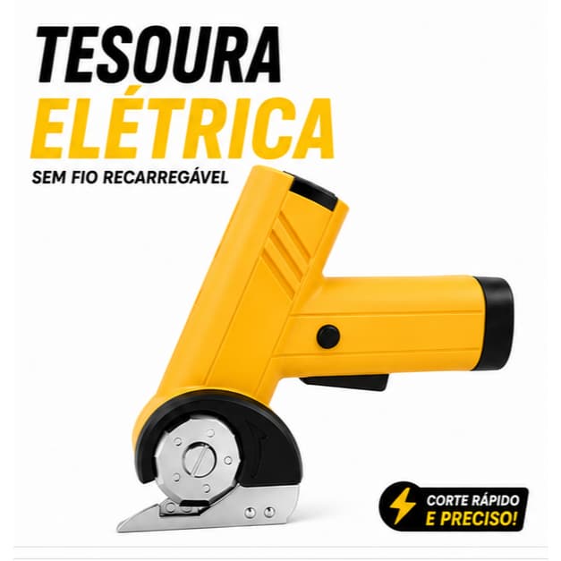 Cortador Elétrico de Tecido Sem Fio 6mm Recarregável para Costura a e Atersanato