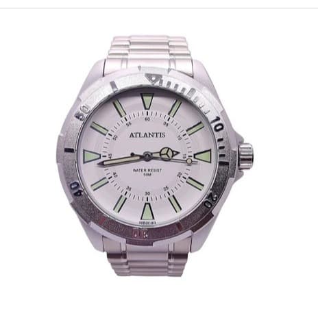 Relógio Atlantis Analogico Masculino 3462 prata
