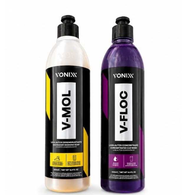 Kit Vonixx V mol + V floc 500ml - Pre lavagem e lavagem pesada