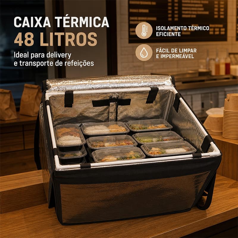 Bolsa de refrigeração e bolsa térmica para motocicleta, caixa térmica para entrega de alimentos, com placa de espuma, ad