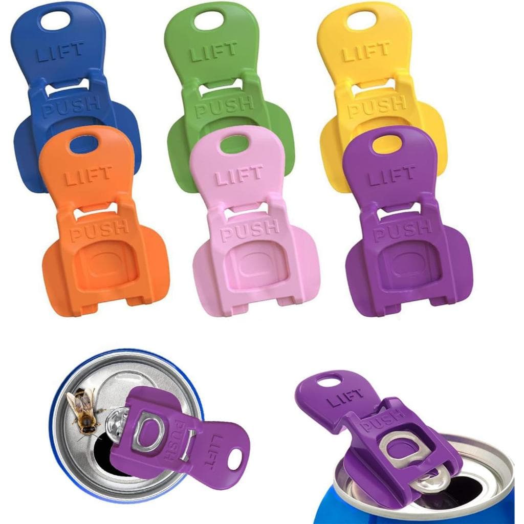 6 abridores de latas abridores portáteis Abridores manuais Várias cores Adequados para cerveja e refrigerantes em lata