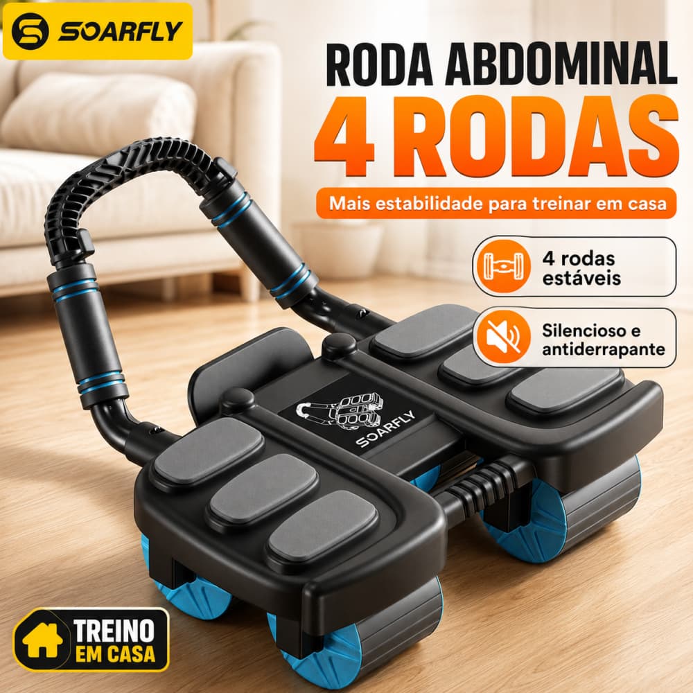 SOARFLY Roda de Exercício Abdominal com Eficiência Em Fortalecimento Dupla Suporte