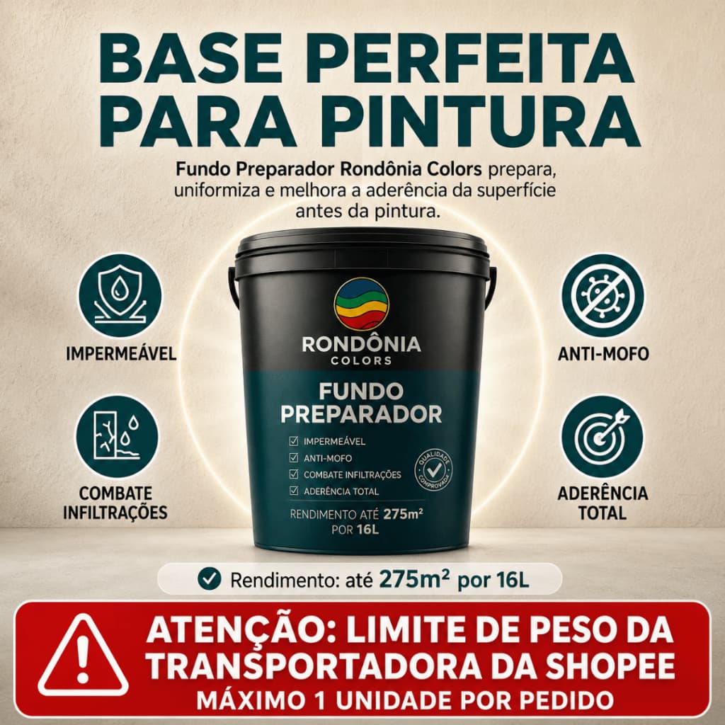 Fundo Preparador de Paredes Base Água 3,6/16L Alta Aderência Selador Incolor Uso Interno e Externo