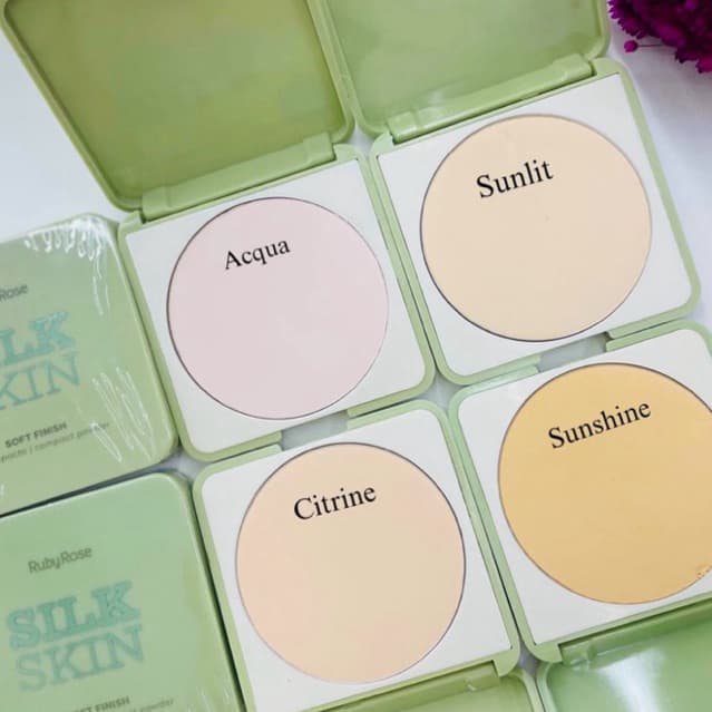 Pó Facial Compacto Silk Skin - Ruby Rose Pó compacto Aqua Sunlit Citrine Subshine