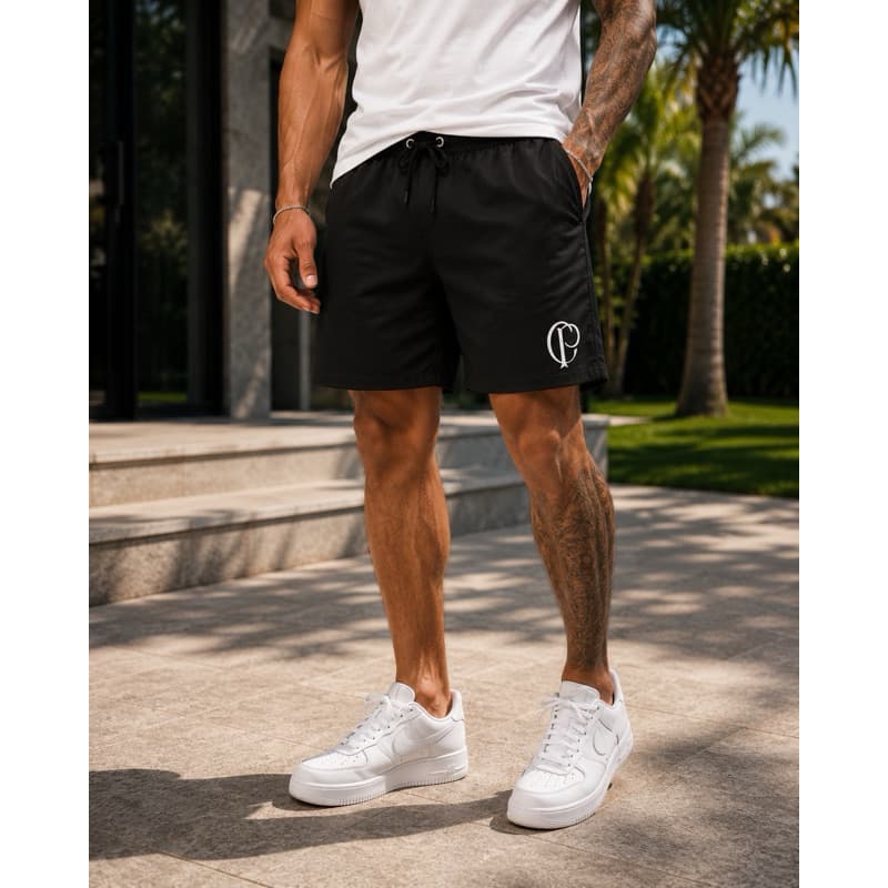 Bermuda Masculina Corinthians Short de Elastano Para Treino Jogos Academia