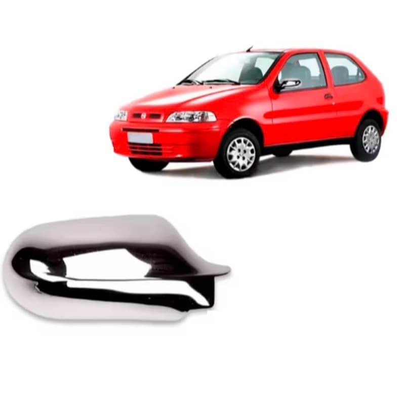 CAPA CARCAÇA CROMADO RETROVISOR FIAT PALIO 2001 ATÉ 2004 / UNO 2006 ATÉ 2010 LADO ESQUERDO