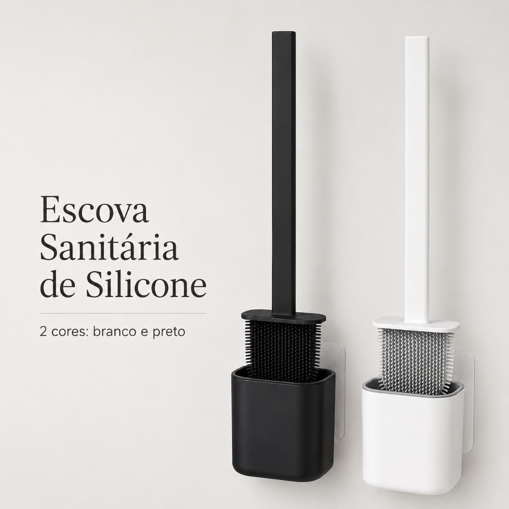 Escova de Silicone Para Limpeza de Vaso Sanitário Privada Banheiro Com Suporte de Parede
