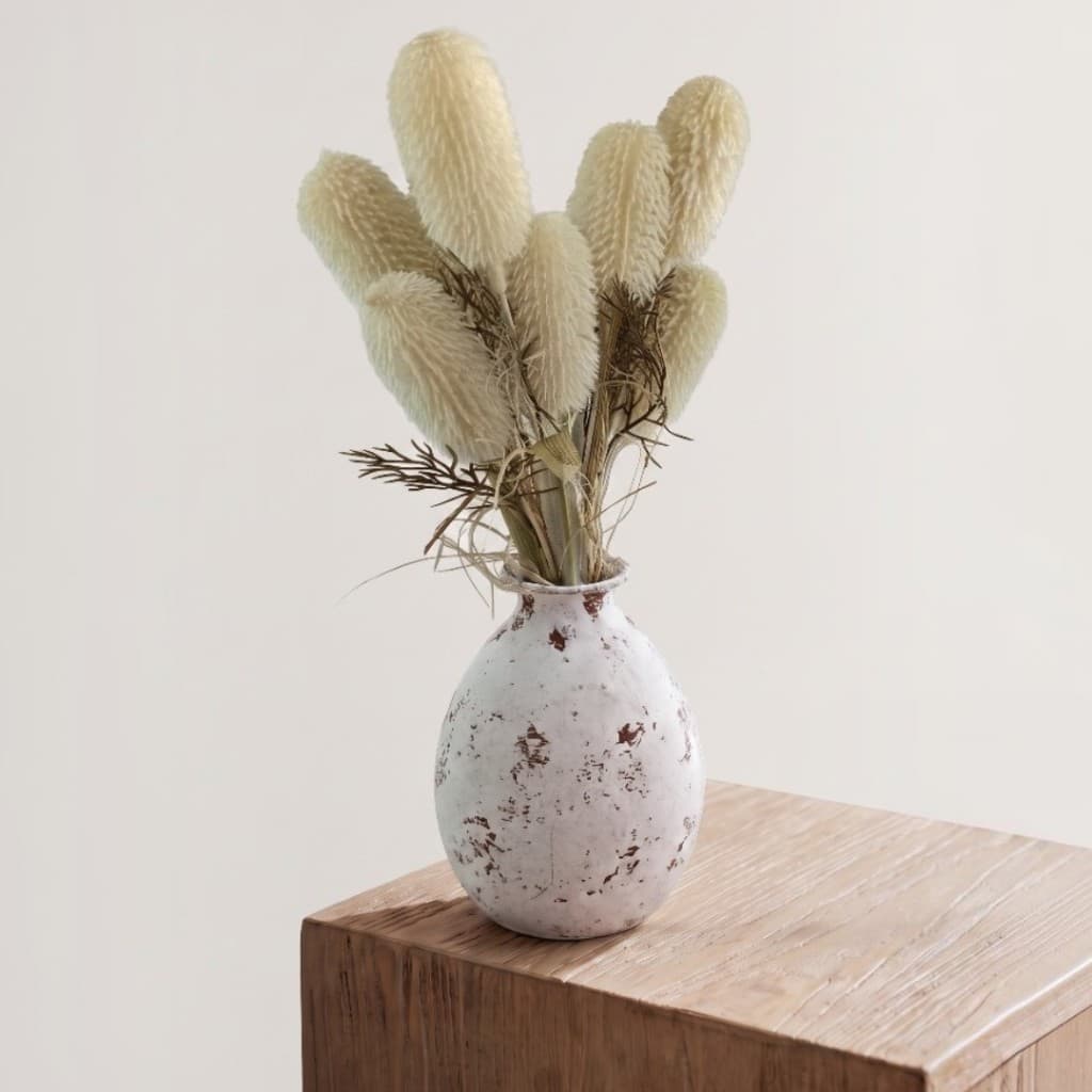Flores Artificiais Rústica para Decoração de Vasos Folhagem Permanente Estilo Natural