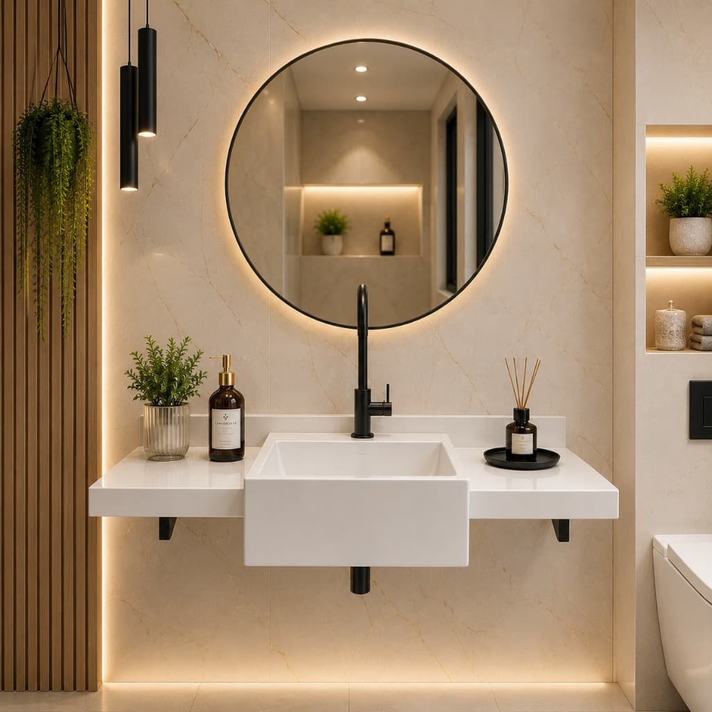 Pia de Banheiro Cuba para banheiro lavabo Gabinete banheiro 80cm