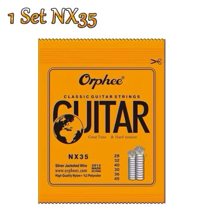 Conjunto Orphee ve Nylon, tensão Normal, Violão Nylon, Cordas de Nylon Para Violão Acústico e Elétrico
