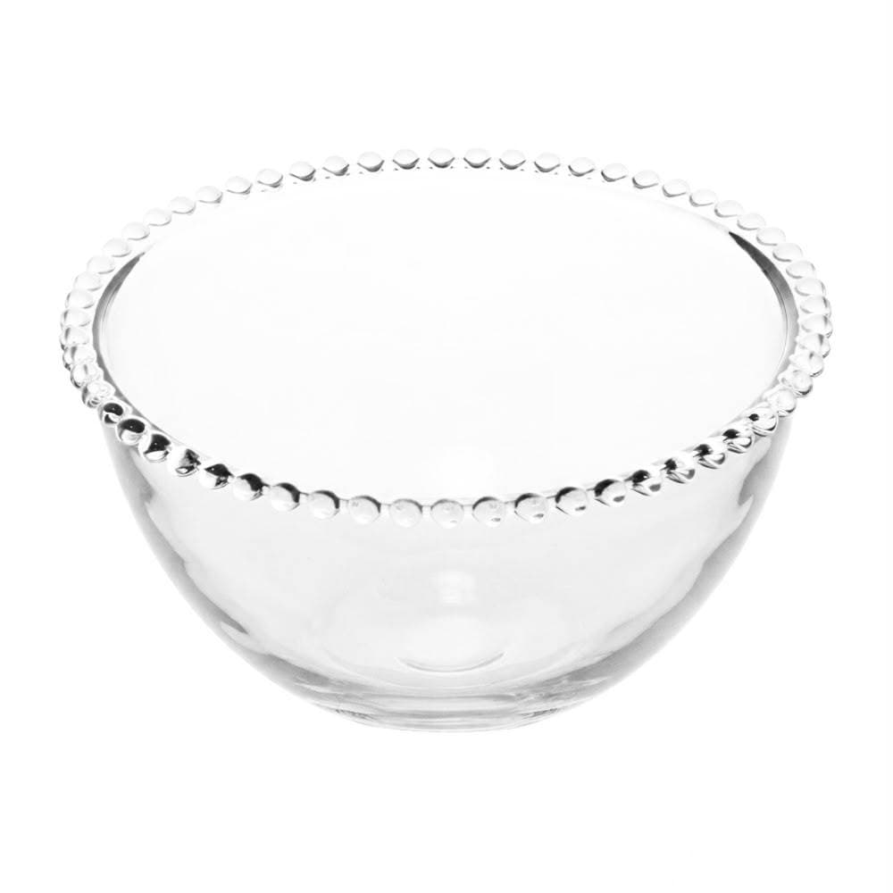 Bowl Saladeira de Cristal Pearl Bolinha Transparente 1,9 Litros 21x12cm Wolff