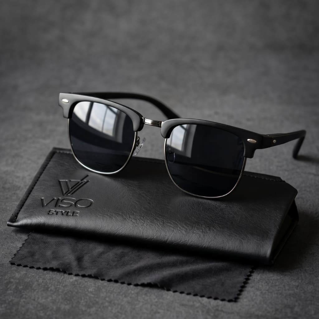 Óculos de Sol Quadrado Escuro Premium Classico Elegante Moda Retro Vintage uv400 Masculino Feminino