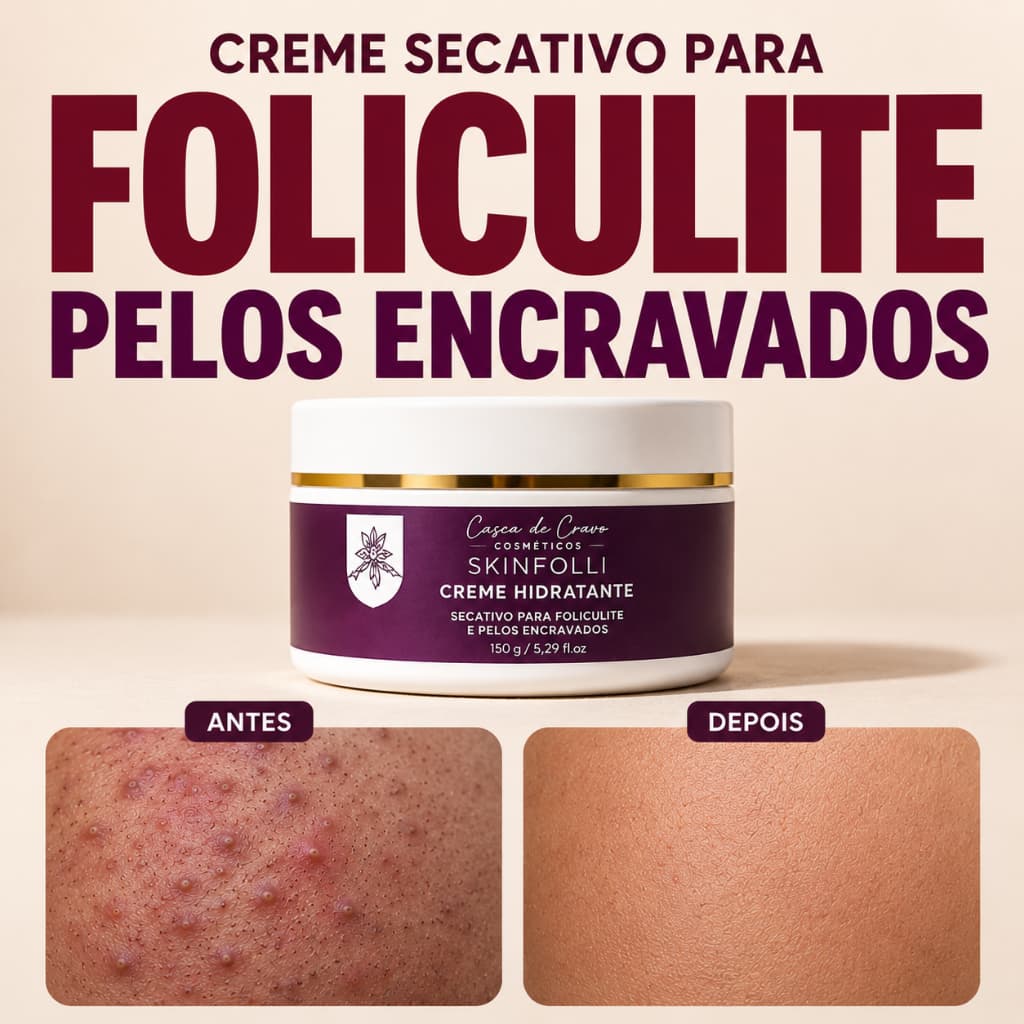 Creme Hidratante  Secativo Para Foliculite e Pelos Encravados Antiatrito
