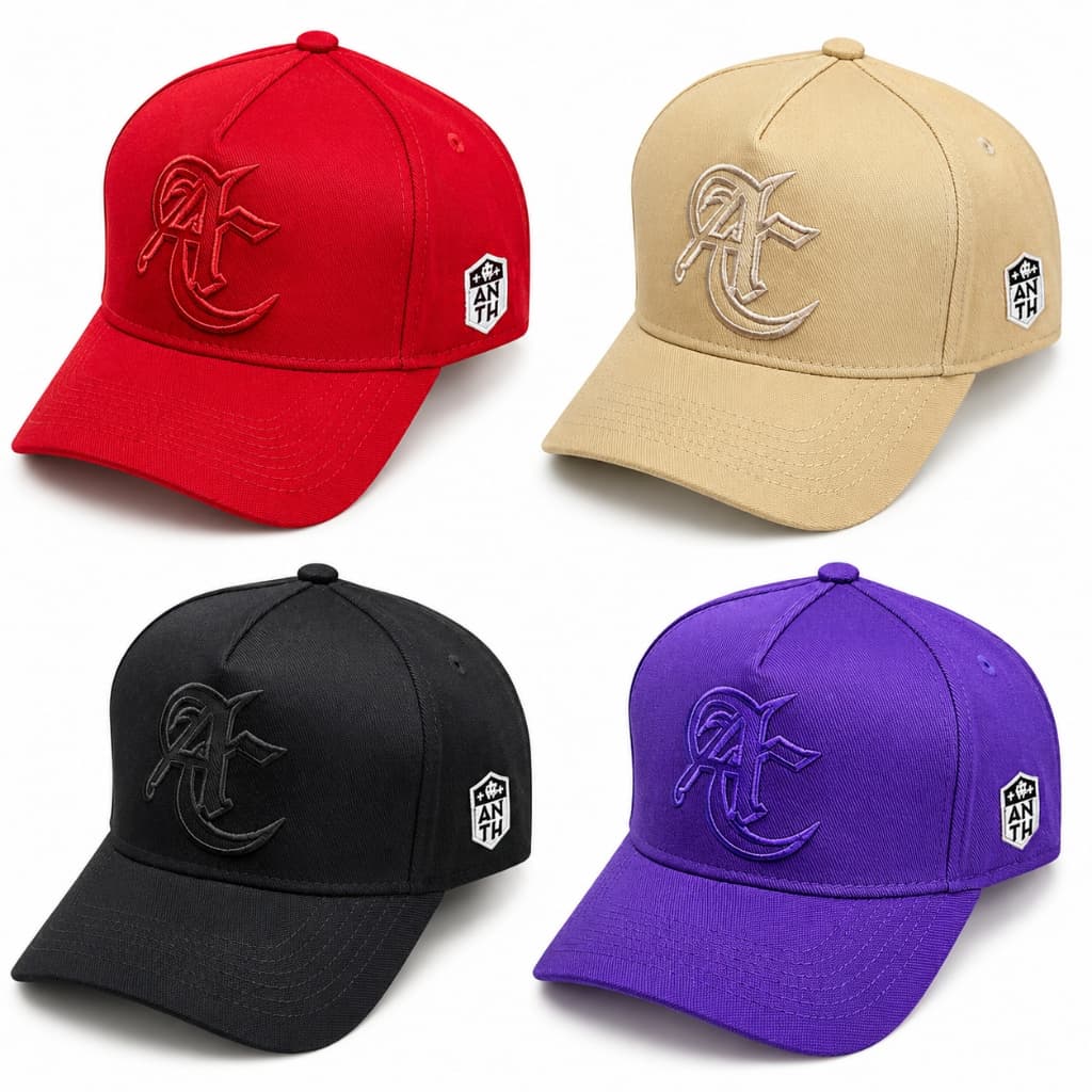 Boné Original Anth Co Aba Curva Letreiro Vazado Snapback Trucker Casual Ajustavel Otima Qualidade e Encaixe Urbano Ny Pr
