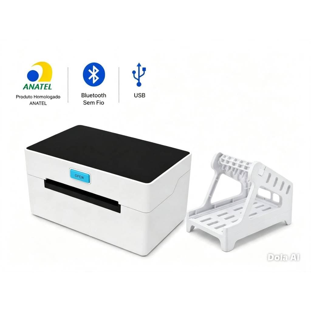 KIT Impressora Térmica de Etiqueta Bluetooth Ecommerce +Suporte