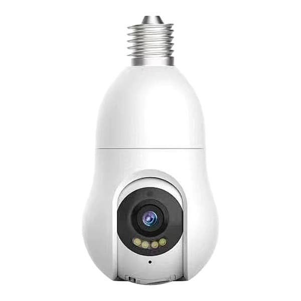Camera De Segurança Lampada AI Smart WiFi FL11 Microfone Alarma Detecção Humana Visão Noturna App Tuya Smartlife Branco