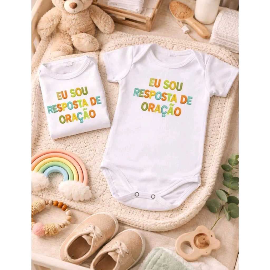 Body Bebê Eu Sou Resposta De Oração Unissex Personalizado