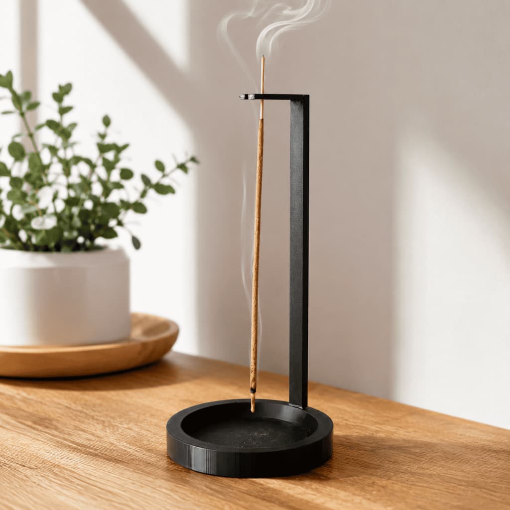 Porta Incenso Invertido 22cm Moderno Minimalista Incensário Decorativo Para Meditação Yoga Relaxamento Casa
