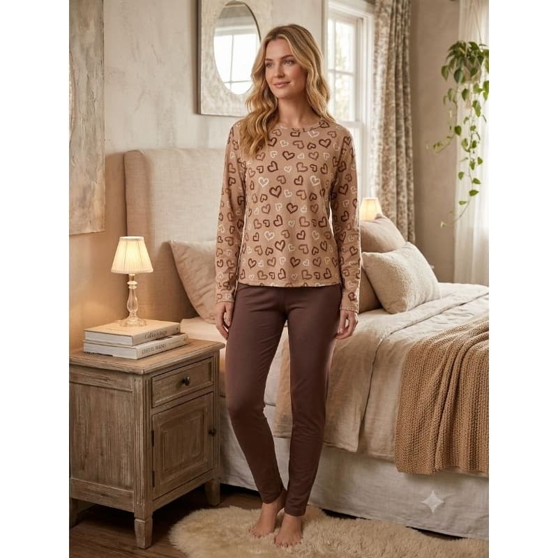 Pijama feminino de inverno/Pijama longo feminino/ Pijama manga comprida feminino