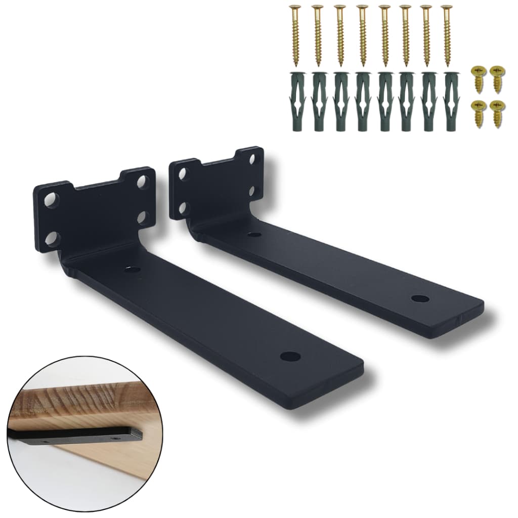 Kit 2 Suportes para Prateleira 15cm Estilo Mão Francesa Invisível Aço Reforçado Acabamento Moderno