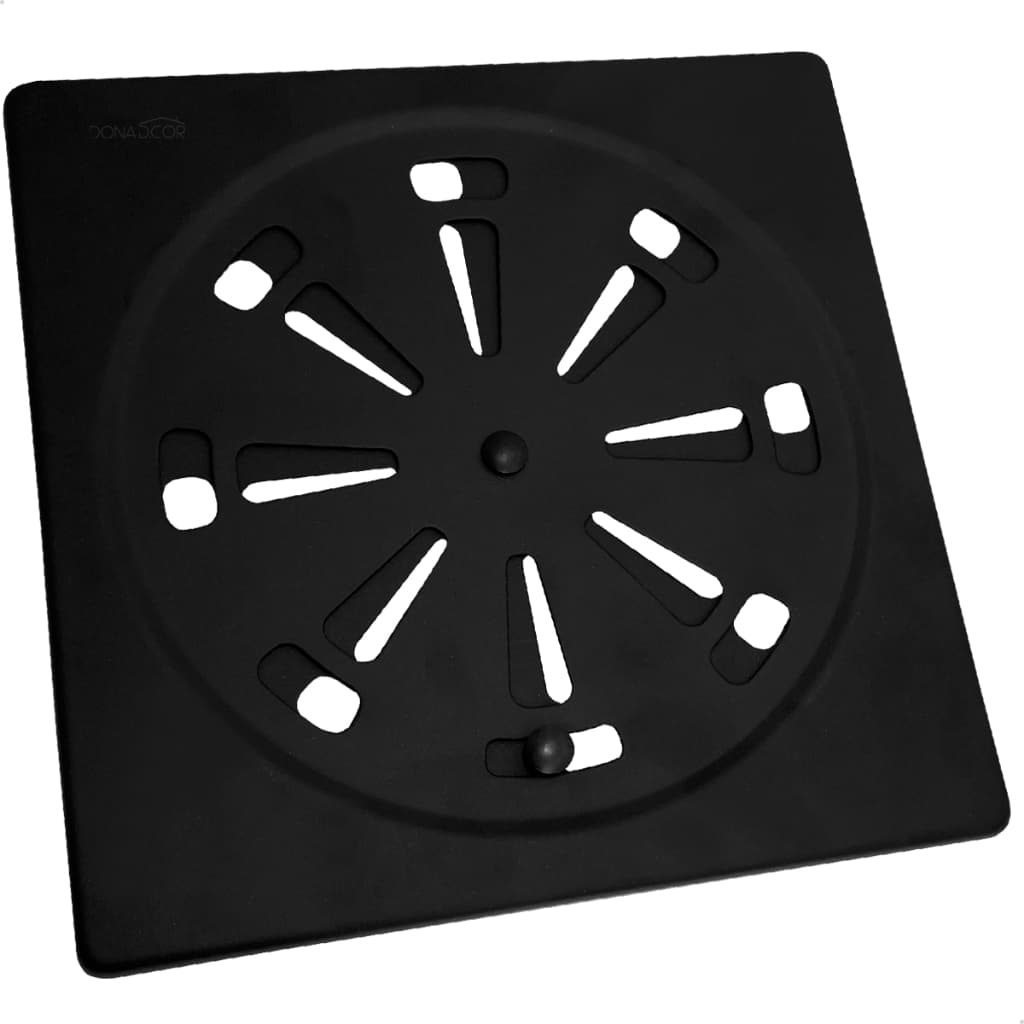 Ralo Grelha Preto Abre Fecha 15x15 Tampa Quadrada Com Fecho Anti Odor 15cm Ralo De Banheiro Grelha