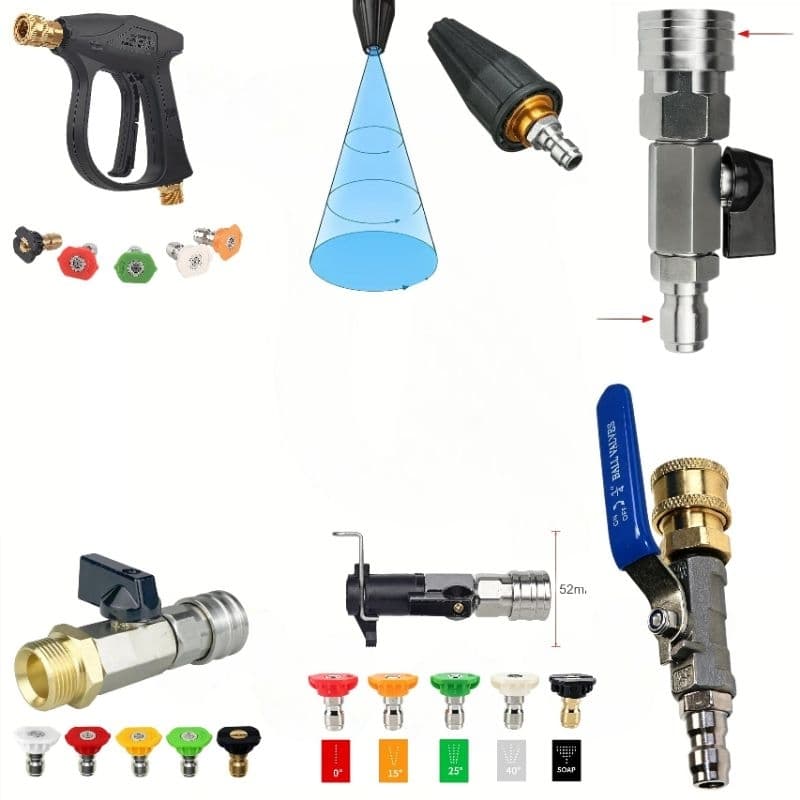 Adaptador com registro para lavadora de alta pressão+ kit de bicos