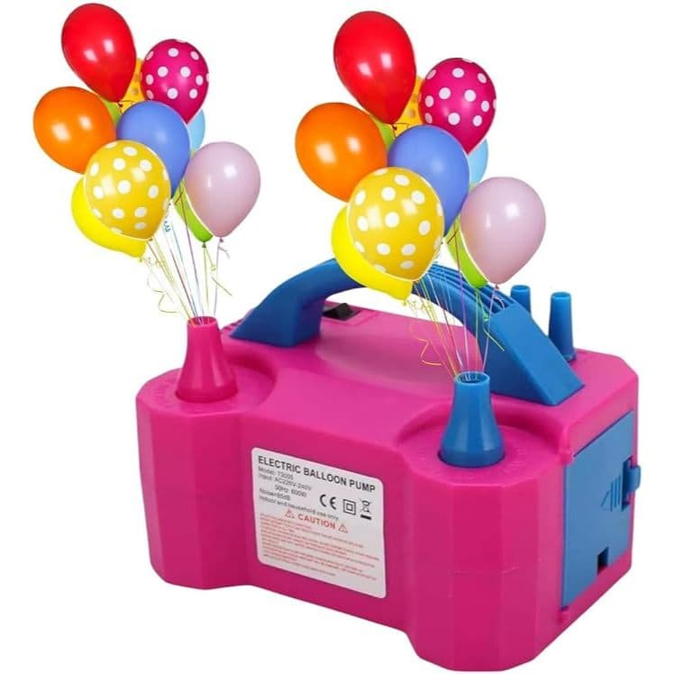 Bomba Elétrica Inflador Encher Balões Bexiga Festa 110v Rosa