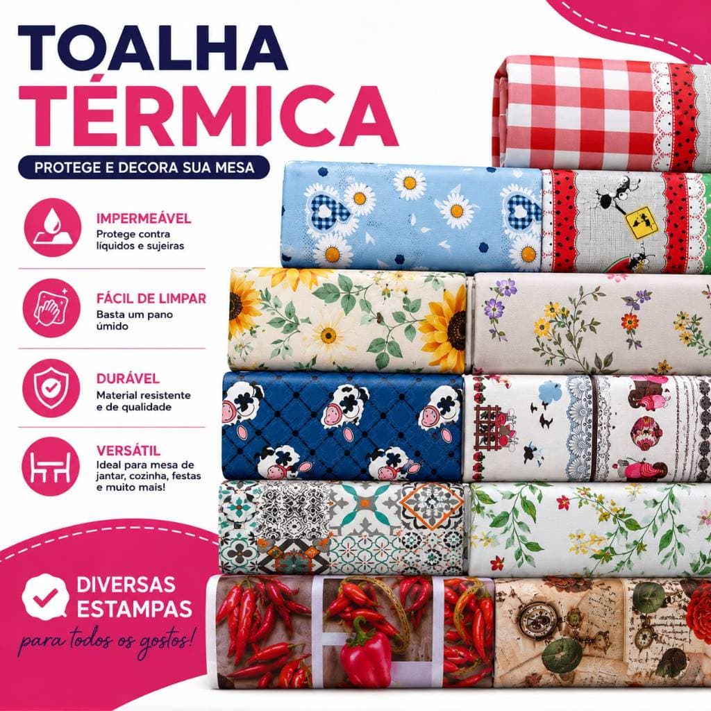 Toalha Térmica Mesa Térmica Estampada Diversas Estampas Venda Por Metro
