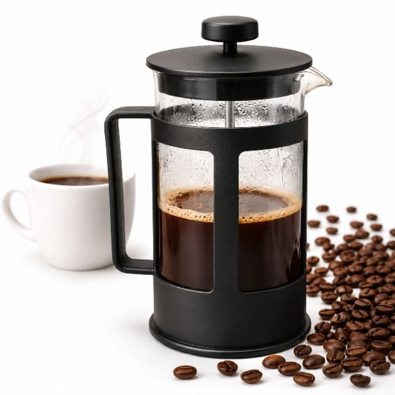 Cafeteira Prensa Francesa 350ml Vidro Borossilicato Filtro Inox.