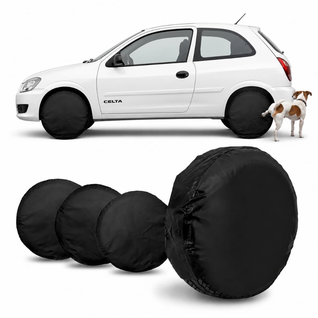 4 Capas Protetora Anti Xixi Cachorro Roda Pneu Impermeável
