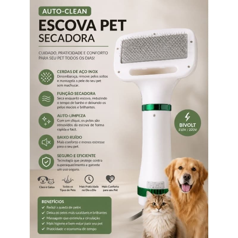 escova secadora pet ,  cachorro e gato/portátil bivolt 110/ 220🐕🐶🐾🐈‍⬛