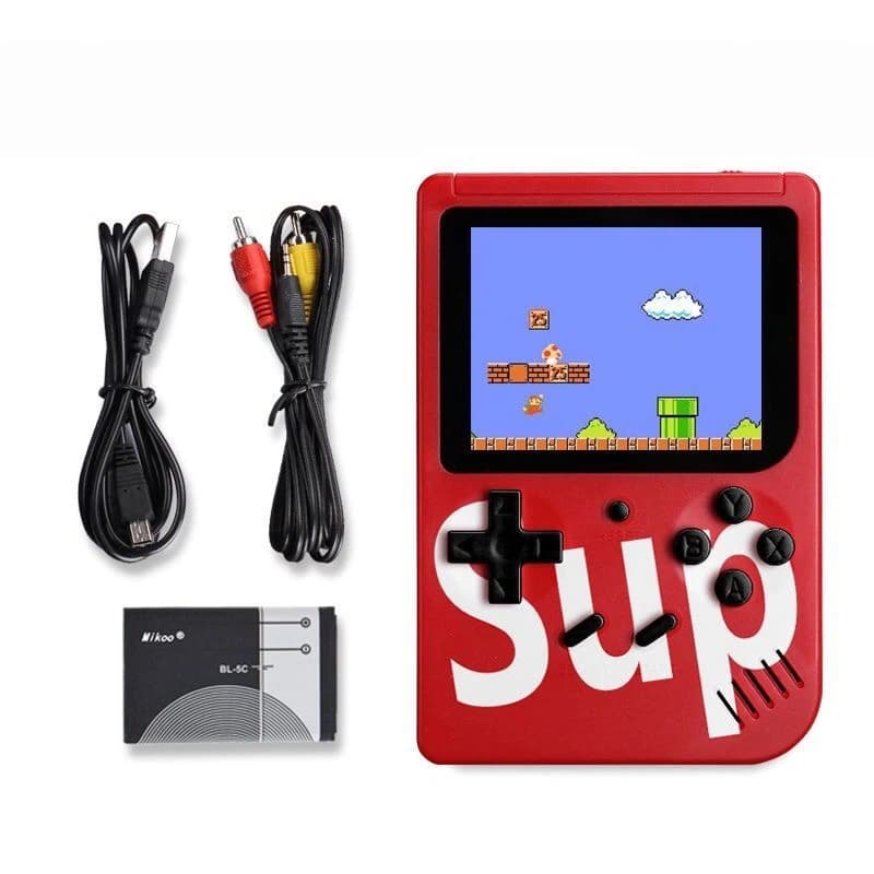 Console portátil com 400 jogos - Conecta-se à TV para 2 jogadores - Console eletrônico premium com 4 botões e controle s