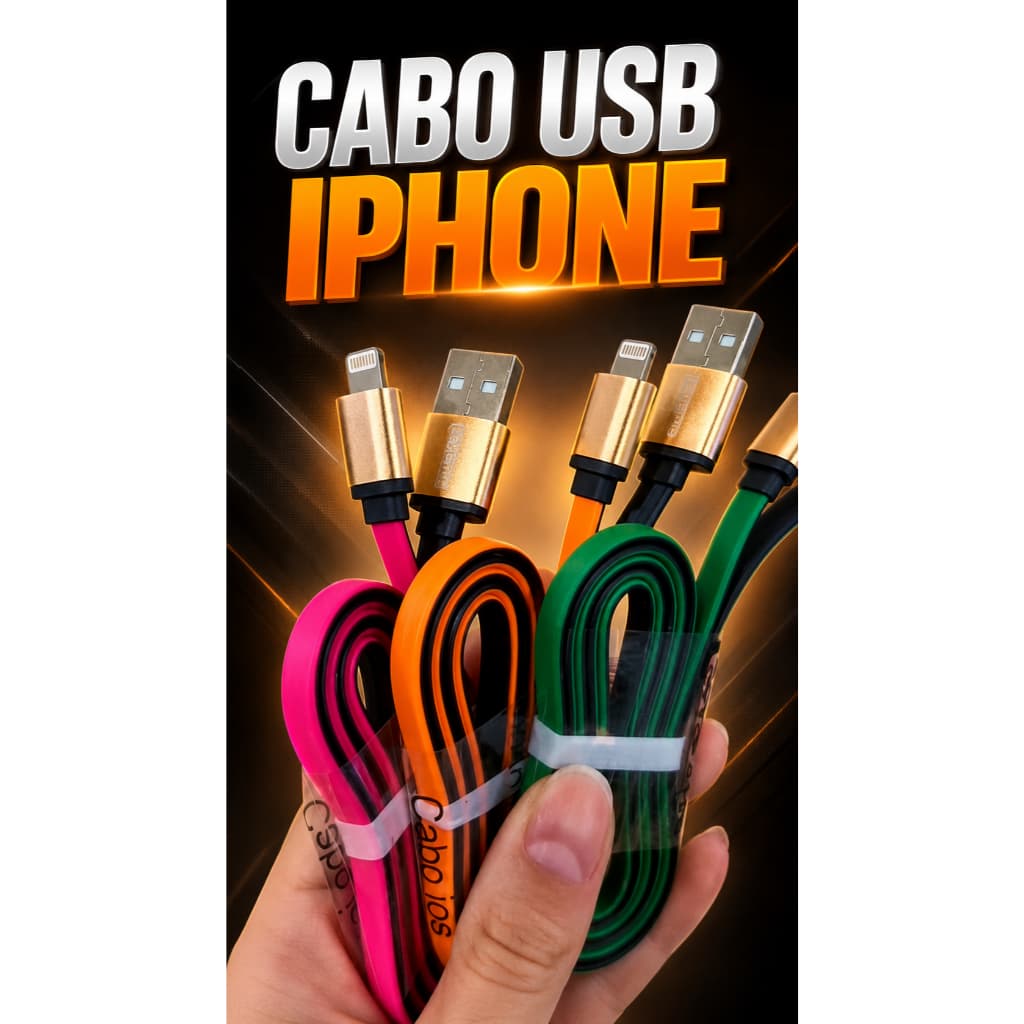 KIT 3 CABO USB IPHONE