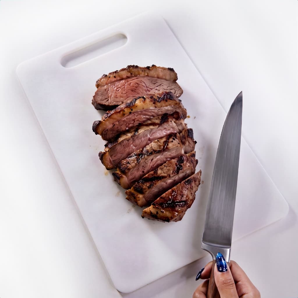 Tabua De Corte Grande 37x23cm Branca Plástico Alça Vazada Carne Churrasco Legumes Frutas Cozinha