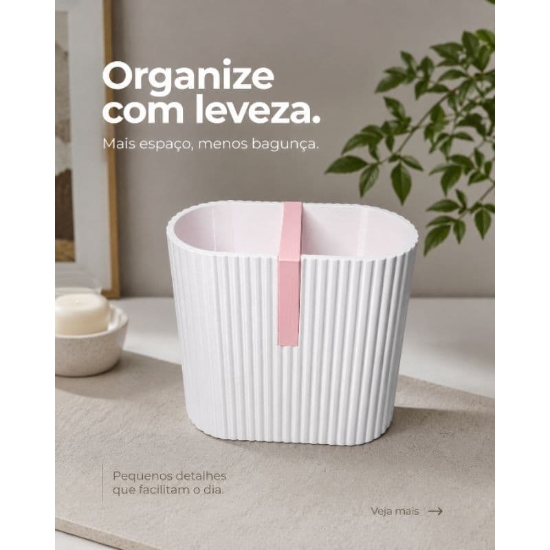 Porta Escova de Dente Duplo Banheiro Organizado Duas Cores