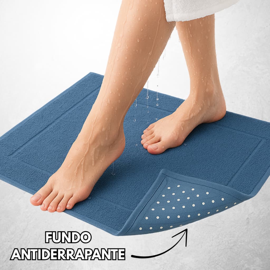 Kit 3 Toalhas de Piso Luxo Antiderrapante Gigantes Saída Box Tapete p/ Banheiro Premium Luxo