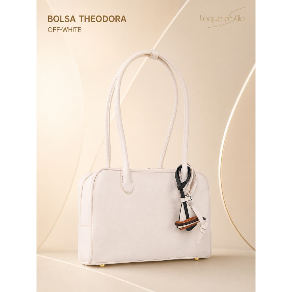 Bolsa Theodoro Feminina Ombro Elegante Preta Estilo Clássico Moderna Casual Dia a Dia Trabalho